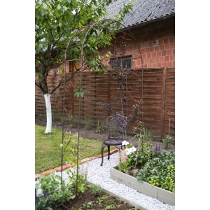 Pergola metal LUCK DESIGN łuk szerokość 120cm wysokość 230 cm + 4× Haczyk haki metalowy DO MOCOWANIA DO ZIEMI 30cm